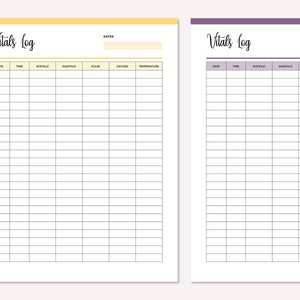 Printable Vital Signs Sheet Nursing