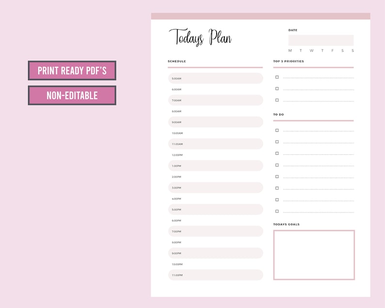 adhd planner printable