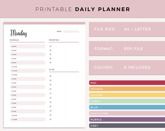 Printable Day Planner | Etsy