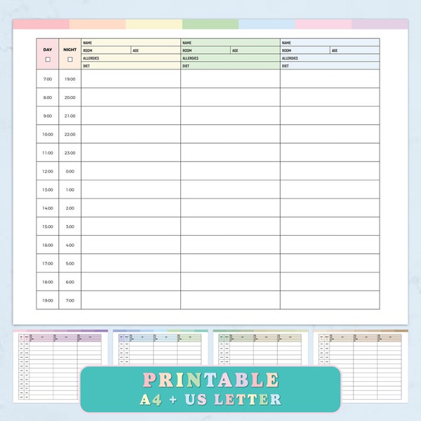 Nursing Planner Sheet - Etsy