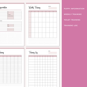 Printable Dog Training Planner, Puppy Training Planner, Service Dog Dog ...