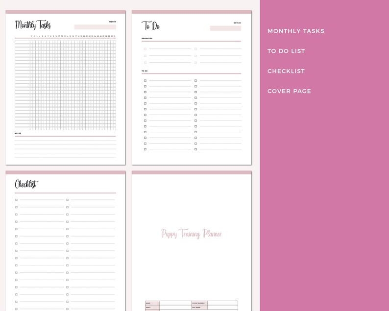 Dog Training Printable