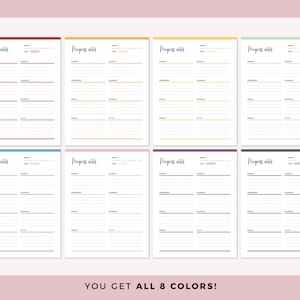 Printable Task Progress Notes, Weekly Task Tracker, Task Journal ...