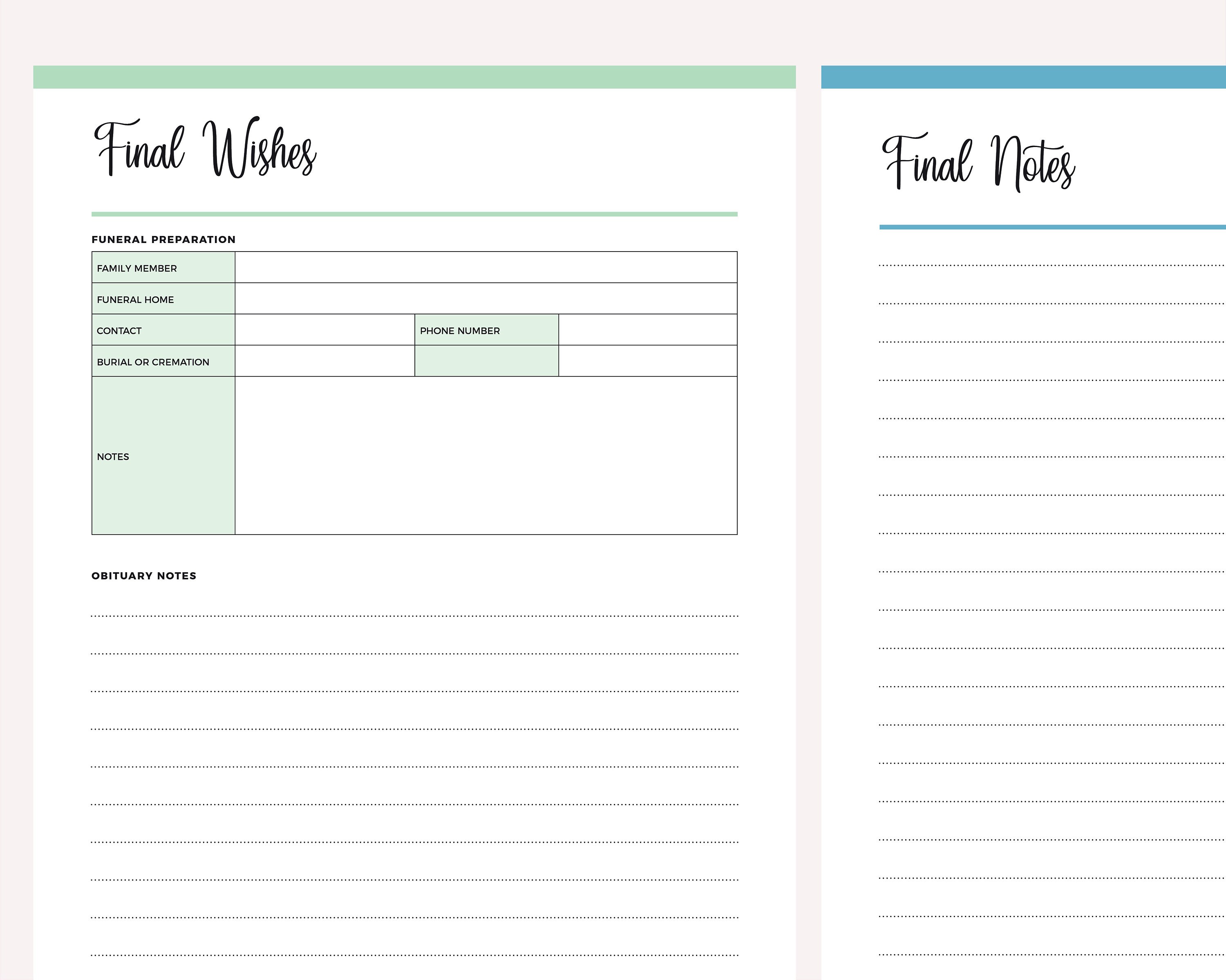 Printable end of life documents Estate Planning Will | Etsy