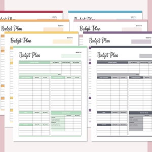 Printable Monthly Budget Planner, Budget Template, Finance Planner, Budget Plan, Financial Journal, Monthly Budget Sheet, A4 and Letter image 4