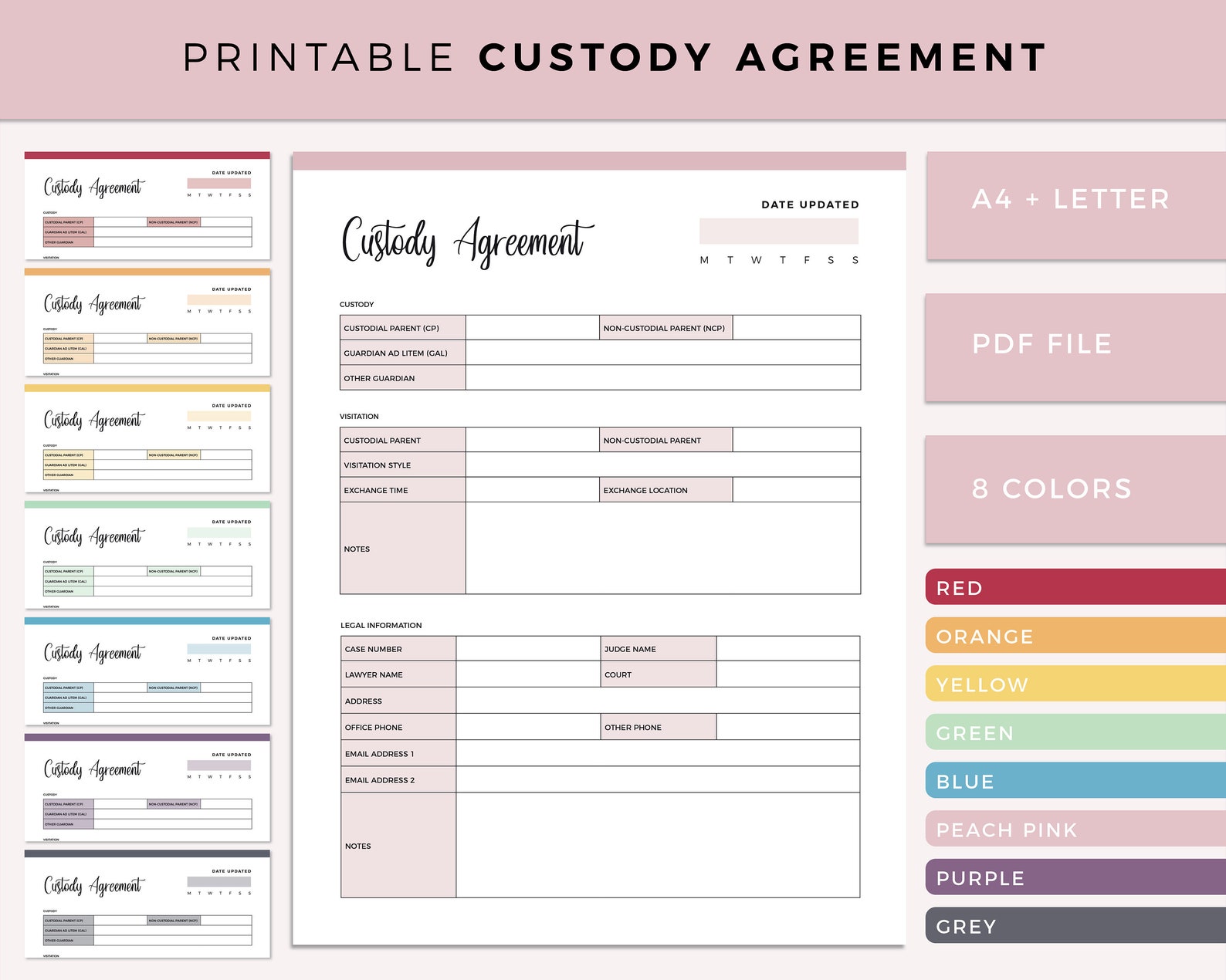 printable-child-custody-agreement-custody-battle-legal-sheet-etsy