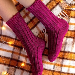 Hand Alpaca Wool Socks Knitted Wool Socks Warm Winter Socks Great for Hiking Extra Thick Socks  Cozy socks Active
