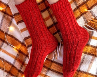 Alpaca Wool Socks Hand Knitted Wool Socks Warm Winter Socks Great for Hiking Extra Thick Socks Cozy socks Active