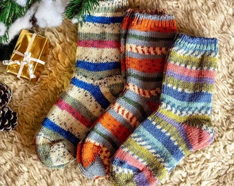 Hand knitted Wool Socks Extra thick socks Warm Winter socks