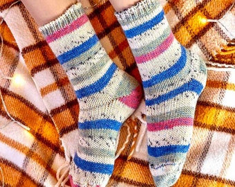 Hand Knitted Wool Socks Warm Winter Socks Great for Hiking Extra Thick Socks Cozy socks