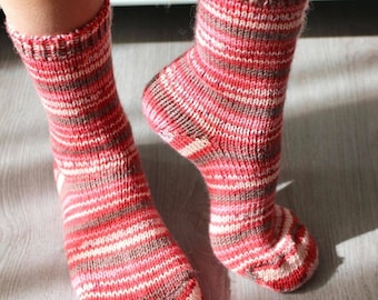 Alpaka Wollsocken Handgestrickte Wollsocken Dicke Socken