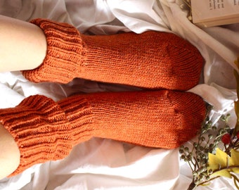 Handmade Merino Wool Socks Warm Winter Socks Great for Hiking Extra Thick Socks Cozy socks lambs wool