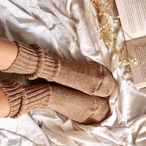 Handmade Merino Wool Socks Warm Winter Socks Great for Hiking Extra Thick Socks Cozy socks lambs wool