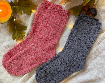 Gestrickte Wollsocken Warme Wintersocken Ideal zum Wandern Extra Dicke Socken Gemütliche Socken Lammwolle Halloween Socken