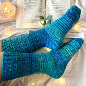 Handmade Wool Socks Warm Winter Socks Great for Hiking Extra Thick Socks Cozy socks lambs wool