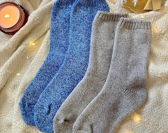 Gestrickte Wollsocken Warme Wintersocken Ideal zum Wandern Extra Dicke Socken Gemütliche Socken Lammwolle Halloween Socken