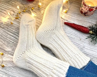 Knitted Wool Socks Warm Winter Socks Great for Hiking Extra Thick Socks Cozy socks lambs wool