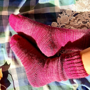 Hand Knitted Wool Socks Warm Winter Socks Great for Hiking Extra Thick Socks Cozy socks