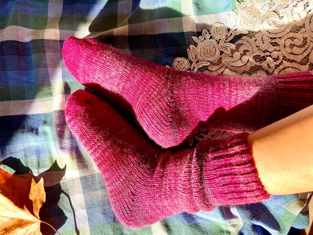 Hand Knitted Wool Socks Warm Winter Socks Great for Hiking Extra Thick