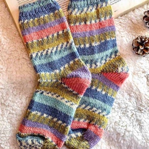 Hand knitted Wool Socks Extra thick socks Warm Winter socks image 4