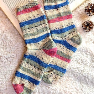 Hand knitted Wool Socks Extra thick socks Warm Winter socks image 5