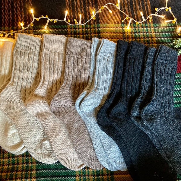 Handgebreide wollen sokken warme winter heren dames wandelen extra dikke sokken vakantie kleurrijk