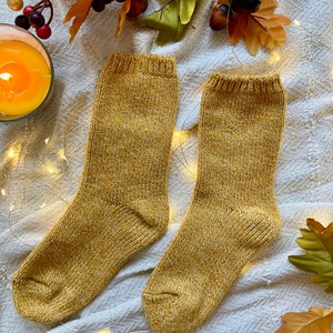 Gestrickte Wollsocken Warme Wintersocken Ideal zum Wandern Extra Dicke Socken Gemütliche Socken Lammwolle Halloween Socken Bild 3