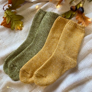 Gestrickte Wollsocken Warme Wintersocken Ideal zum Wandern Extra Dicke Socken Gemütliche Socken Lammwolle Halloween Socken Bild 4