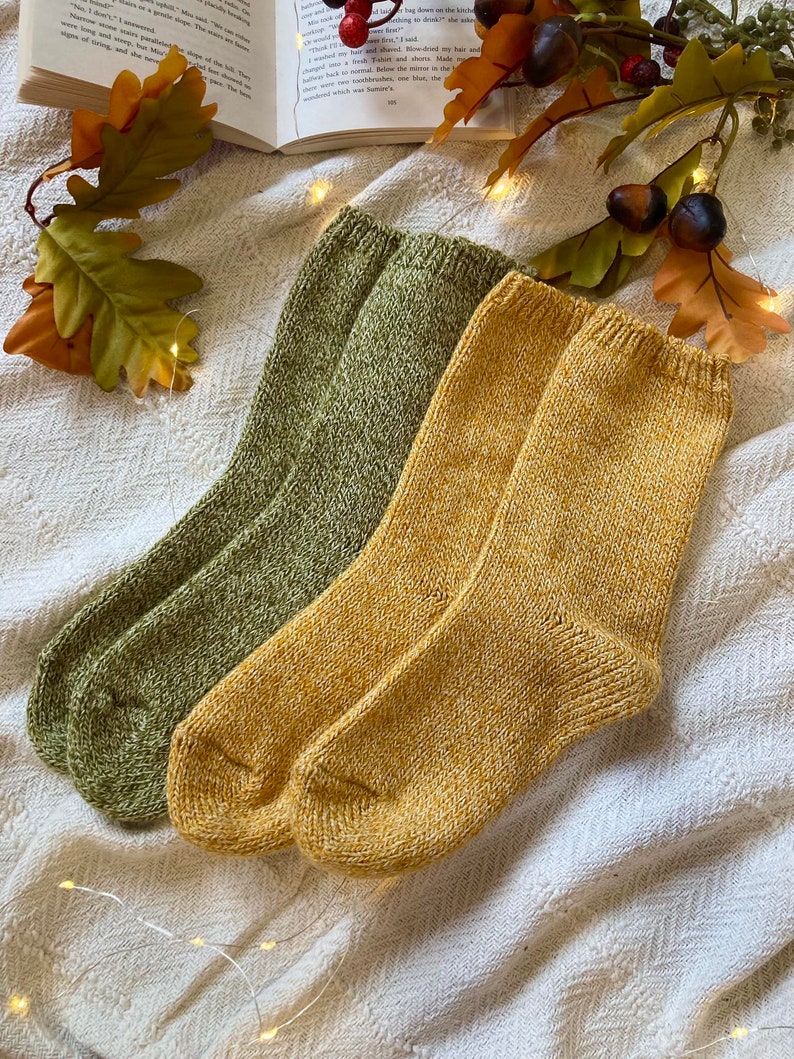 Gestrickte Wollsocken Warme Wintersocken Ideal zum Wandern Extra Dicke Socken Gemütliche Socken Lammwolle Halloween Socken Bild 4