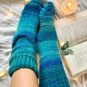 Handmade Wool Socks Warm Winter Socks Great for Hiking Extra Thick Socks Cozy socks lambs wool image 4