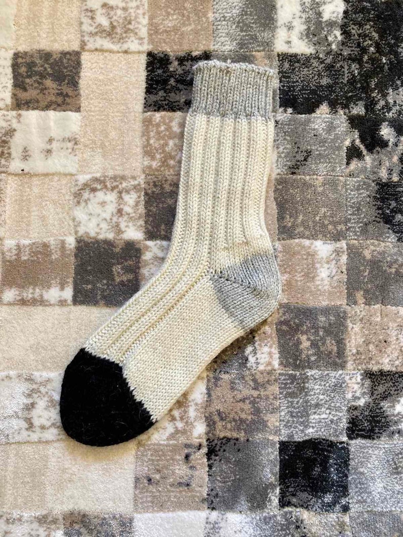 Hand Knitted Wool Socks Alpaca Socks Extra Thick Socks Christmas socks Cozy socks image 6