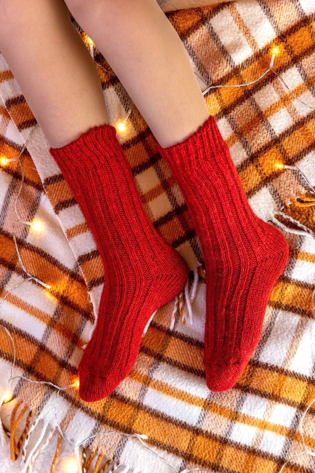 Hand Knitted Alpaca Wool Socks Knitted Wool Socks Warm Winter Etsy Canada
