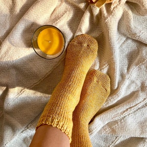Gestrickte Wollsocken Warme Wintersocken Ideal zum Wandern Extra Dicke Socken Gemütliche Socken Lammwolle Halloween Socken Bild 7