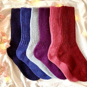 Merino Socks Hand Knitted Wool Socks Warm Winter Socks Extra Thick Socks