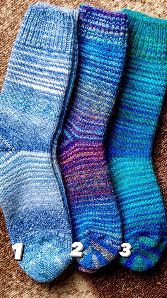 Calcetines de rayas de colores, calcetines de lana, calcetines de casa,  hileras de rayas, talla unisex de rayas de colores 38-45, calcetines de  rayas de comercio justo -  México