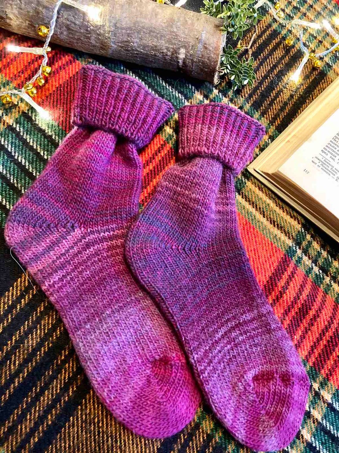 Hand Knitted Wool Socks Warm Winter Socks Great for Hiking Etsy