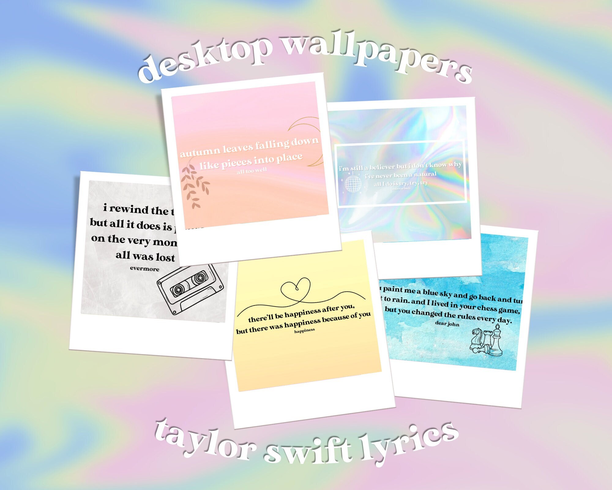 5 Taylor Swift Quotes/lyrics as Desktop Wallpapers for - Etsy Canada 5 Taylor Swift Quotes/lyrics as Desktop Wallpapers for - Etsy Canada