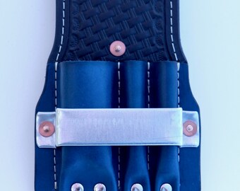 Leather Glazier Pouch (Large) Belt Clip & Metal Tape Holder , Oil Treated For Longer Life.