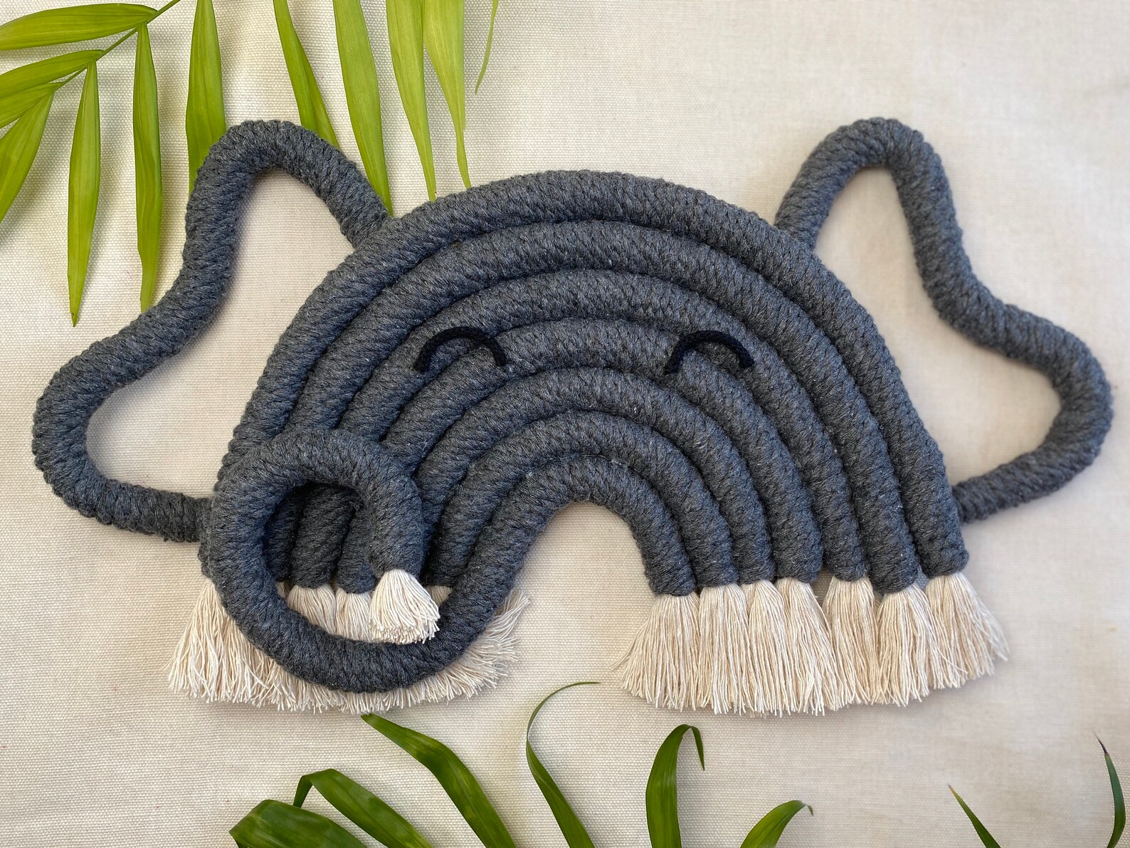 Elephant Wall Hanging Macrame Animals Etsy