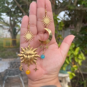 Sun & moon earrings