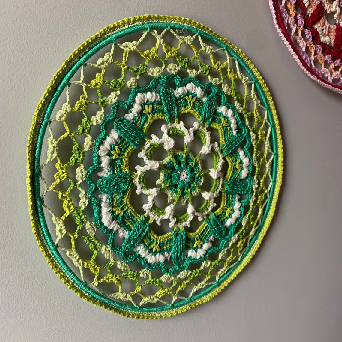 Crochet mandala wall art mandala wall decoration crochet Etsy