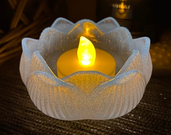 Lotus Shaped Tealight Candle Holders (Set of 2)