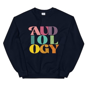 Audiology Color Stack Unisex Sweatshirt, Audiologist gift