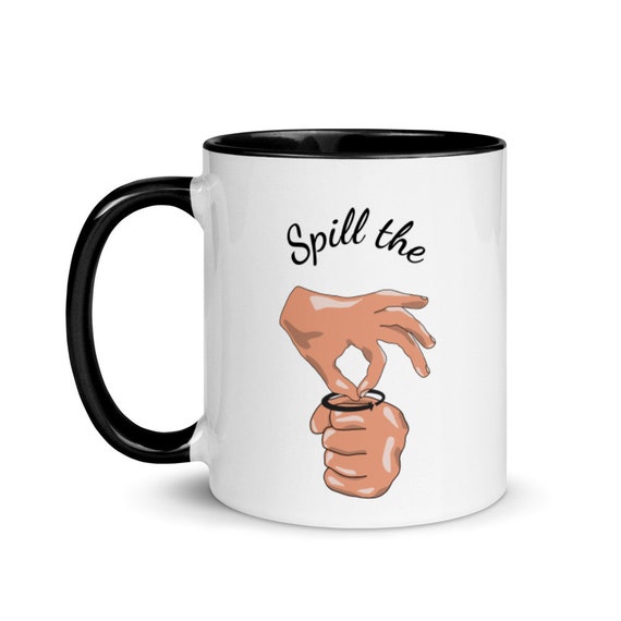 Spill The Tea ASL Mug with Color Inside hand sign sign Etsy