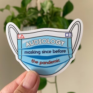 Audiology Masking Vinyl Sticker, audiology, audiologist, grad school gift