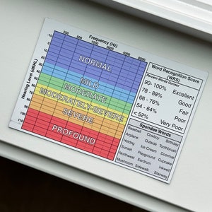 Audiology Cheat Sheet Magnet, audiology, grad school, audiologist gift