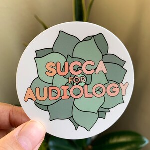 Succa for Audiology Round Vinyl stickers