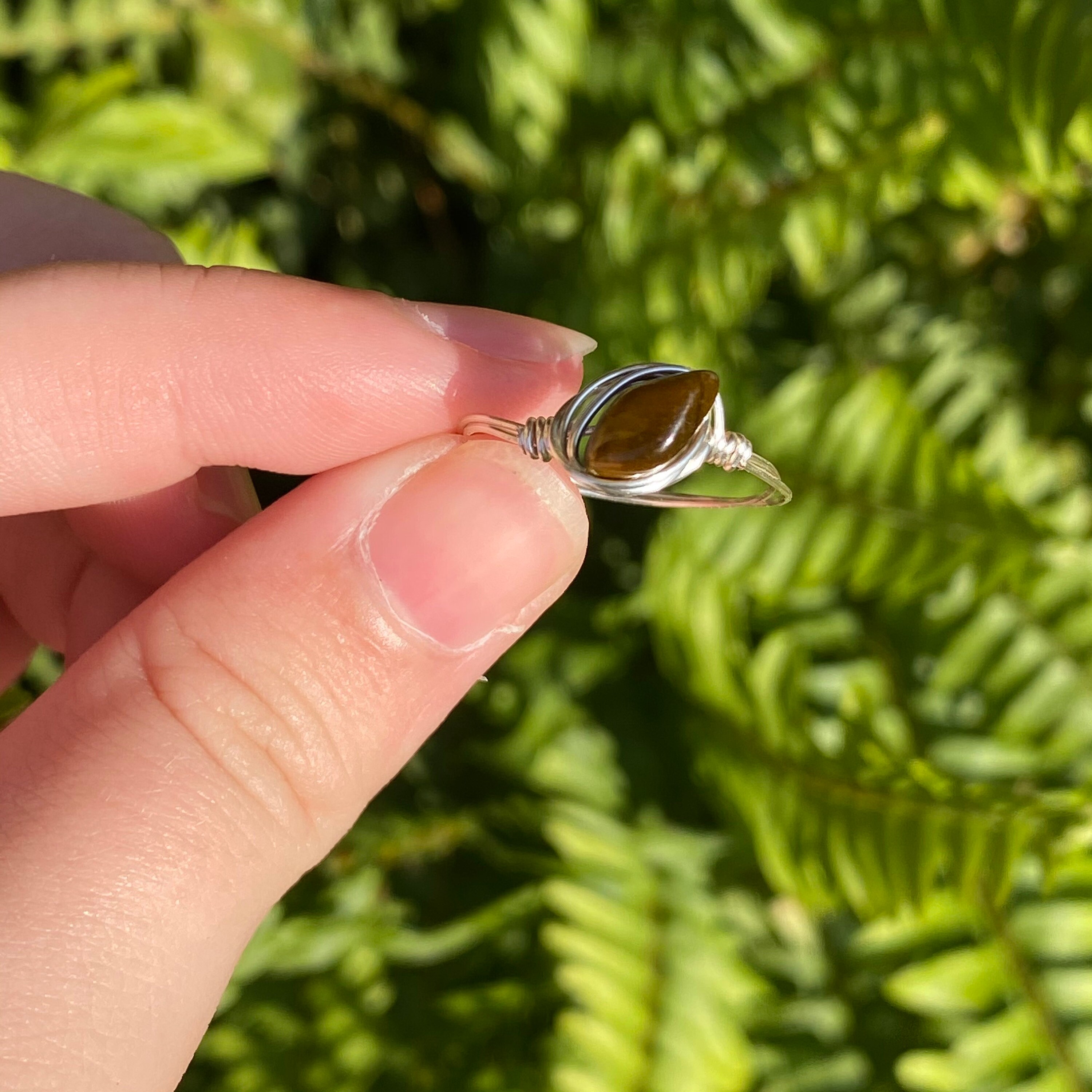 Base Wrapped Gemstone Ring Crystal Ring Wire Ring | Etsy