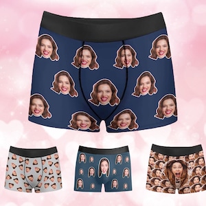 Custom Man Underwear, Personalized Photo Gift for Boyfriend/Husband,Custom face boxer briefs, Custom boxer with picture,Valentine&#39;s Day Gift