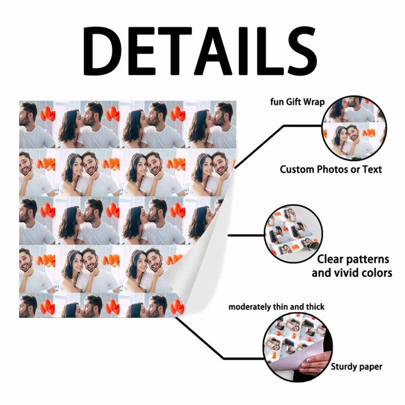 Custom Photo Wrapping Paper, Personalized Gift Wrap image 3